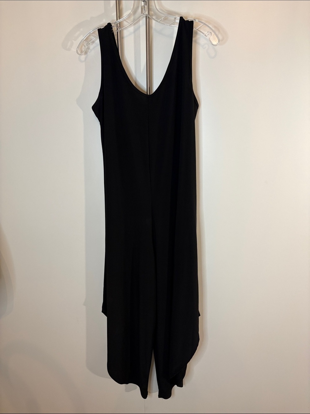 Classic Black Sleeveless V-Neck Women's Wide Leg Jumper M